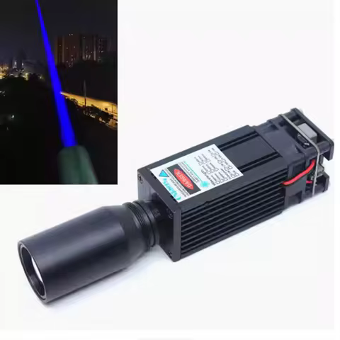 450nm 10W Blue Laser 3CM coarse laser Module with Beam expander 12V
