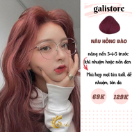 Thuốc Nhuộm Tóc Màu NÂU HỒNG ĐÀO Không Tẩy | Galistore