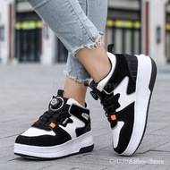 【Original】Youth detachable two-wheeled Heelys adults Roller skates kids roller shoes non luminous wh