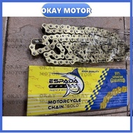 y15 lc135 rs150 vf3i y125z 125z respada Racing Gold Chain Motorcycle Racing Chain Rantai Motor 428x1