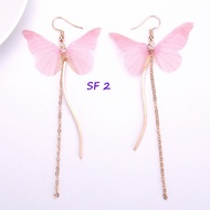 Fairy Feather Butterfly Wings Long Butterfly Wings Earrings