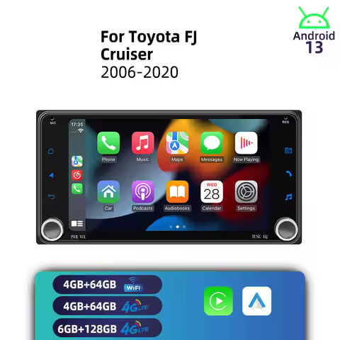 7" Screen Stereo Head Unit 2Din Android Radio Car Multimedia for Toyota FJ Cruiser 2006-2020 GPS Wir