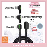 MCDODO 💯💯 Original 90 Degree Fast Charging iPhone / Micro Usb / Type-C Usb Cable for iPhone Huawei X