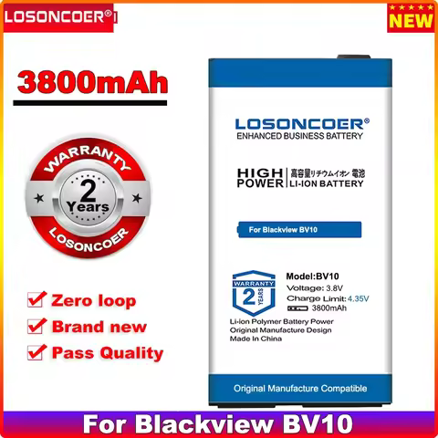 LOSONCOER 0 Cycle 100% New 3800mAh Battery for Blackview BV10 in stock