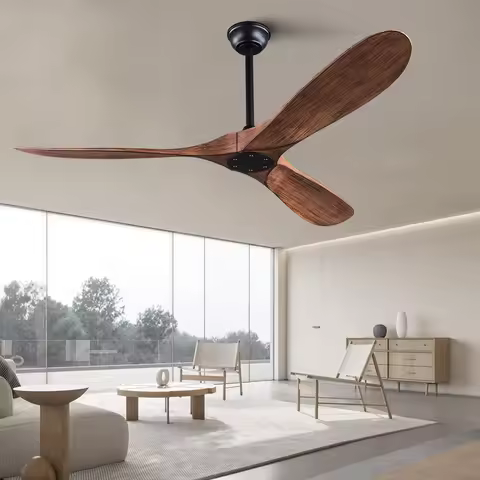 American Ceiling Fan Lights Restaurant Black Industrial Retro Variable Frequency Silent Electric Fan