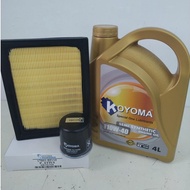 PERODUA ATIVA 1.0 TURBO OIL FILTER + AIR FILTER + KOYOMA 10W40 SEMI SYNTHETIC ENGINE OIL