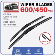 Wiper Blades Set For Lexus IS MK3 XE30 2013 - 2022 Front Windshield Wiper Brushes Windscreen IS250 I
