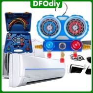 DFOdiy PROFESSIONAL R134a MANIFOLD GAUGE SET GAS METER Car Aircond Kereta R134a R12 R22 R410a R32 R4