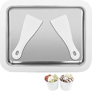 Ice Cream Roll Maker Set with 2 Spatulas, Fun DIY Ice Cream Roller Pan for Kids, Homemade Yogurt Rol