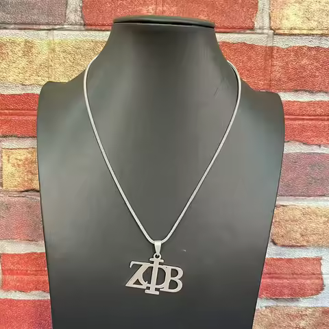 Sorority Sisters Jewelry Zeta Letter Pendant Stainless Steel Necklace