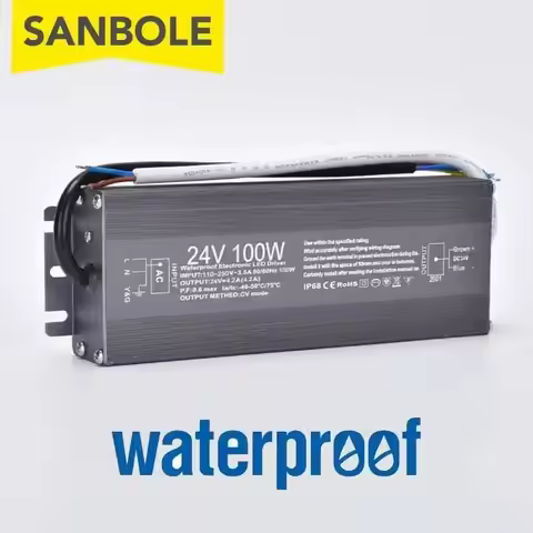 FS-100 F-150 Ultra Thin Slim Waterproof IP67 Switching Power Supply 12V 24V 100W 150W Outdoor Light 