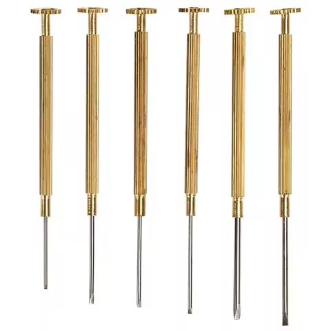 Copper Material Slot Watch Screwdrivers Set Slotted 0.8-1.8mm Watch Repair Screwdriver Set Copper Sl