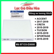 Lọc gió điều hoà Hyundai Accent 2017-2021 Creta 2015-2021 Tucson 2015-2021 Mã 97133-D3000 lọc sạch k