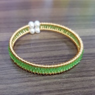 14K Gold Bracelet with crystal