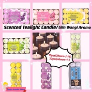 Scented Tealight Candle/ Lilin Wangi Aroma - Lavender, Lemon, Rose, Apple (30pcs)(4hours+/-)