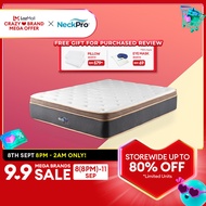 NeckPro Peony V2 13 Inches | Beehive Spring Mattress (10 Years Warranty) Tilam Queen/ King/ Single/ 