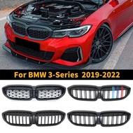 Front Bumper Grille Grill Hood Mesh Grid Tuning For BMW 3 G20 G21 2019-2022 318i 320i 320d 330i 340i