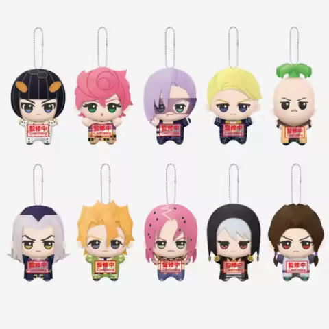 Banpresto Jojo'S Bizarre Adventure Golden Wind Chibigurumi Vol 2 & 3 Plush Keychains Anime Character