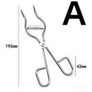 Extra-Long Non-Slip Crucible Tongs (Stainless Steel) - Professional Tool for Gold Melting Muffle Fur