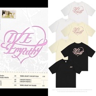 Kpop IVE 2025 IVE EMPATHY Print Fashion Cotton Tshirt Casual Hip Hop Top Man/Women Tshirt Kaos Distr