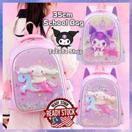 Ready Stocks 35CM Premium Kuromi Cinnamoroll School bag Kindergarten Backpack tadika Casual Bags beg