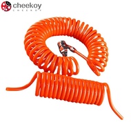 CHEEKOY PU Air Compressor Hose, With Connector Flexible Air Compressor Hose Tube, PU Spiral Pipe