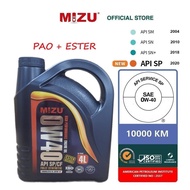 [PAO + ESTER] MIZU 0W40 Fully-Synthetic Engine Oil API licensed 4L minyak pelincir hitam bmw benz Ho