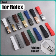 20mm for Rolex Silicone Rubber Watch Band Folding Buckle for Water Ghost Daytona GMT Replacement Wat