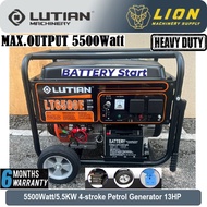 LUTIAN 5.5KW/5500Watt Gasoline 4-stroke 13HP 389CC Petrol Generator LT6500E - Electric Start - 6 Mon
