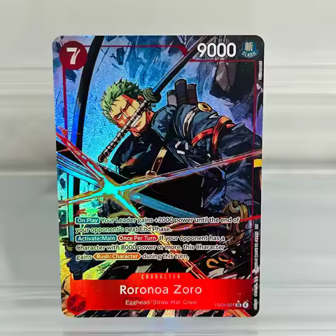 One Piece English EB04-007 SR Roronoa Zoro Holographic Foil DIY Premium Anime Collection Card