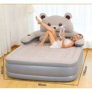 Logon-โซฟาเป่าลม เตียงหมี ที่นอนเป่าลม โซฟารุ่นใหม่ ที่นอนเป่าลมพร้อมปั๊มลม เก้าอี้เป่าลม โซฟาเป่าลมในรถยนต์ เตียงเป่าลม Air mattress แถมฟรีอุปกรณ์สูบลมไฟฟ้า มีช่องสำหรับวางแก้ว  รับน้ำหนักได้ถึง400กิโลกรัม