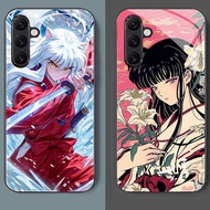 InuYasha 09 Glass Phone Case For Samsung Galaxy A55 A54 A35 A36 A14 A53 A15 A34 A25 A06 A05 A05S A33