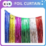 1Meter Wide And 2Meter Long Metalic Foil Tinsel Fringe Curtain Door Rain Wedding Party/Colourful Party Use Decoration