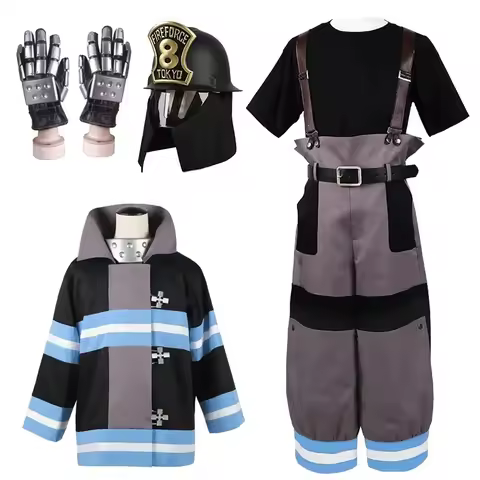 Anime Fire Force Enen no Shouboutai Cosplay Full Set Jacket Pants Tamaki Kotatsu Shinra Kusakabe Cos