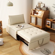 Bean Bag Sofa Small Apartment Living Room Tofu Block Single Sofa Bed Foldable Dual-Purpose Cream Wind Multifunctional Retractable