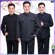 Elderly Chinese Mountain Clothes Men Spring Autumn Thin Style Chinese Mountain Clothes Middle-aged E