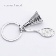 Ship From KLStainless Steel Badminton Keychain