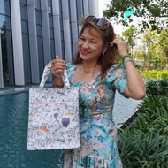 3-Zip Handbag Medium Size 4.7*10*12.6 Inches Can Put A4 Paper Waterproof Heavy Duty Washable Pvc Coa