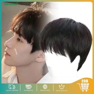 Full Wig Korean Style Men's Wig Korean Style Short Hair Wig for Men with Middle Slit Men Wig
