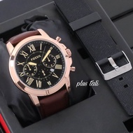 Jam tangan fossil cowok bonus gelang free box exclusive 77 Jam Tangan Pria Fossil Tali Kulit Bonus T