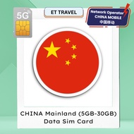【China Mobile】Mainland China Auto VPN Data SIM Card【5GB–30GB】【3–30 Days】ET Travel - Travel Sim