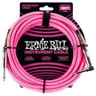 ERNIE BALL® 18FT Braided Instrument Cable สายแจ็คกีตาร์ แบบไนลอนถัก ยาว 5.5 เมตร สายไม่พันกัน มีฉนวน