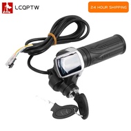 36V 48V 60V Electric Bicycle Throttle Grip E-bike Handlebar with Lock Ebike Scooter Accelerator Powe