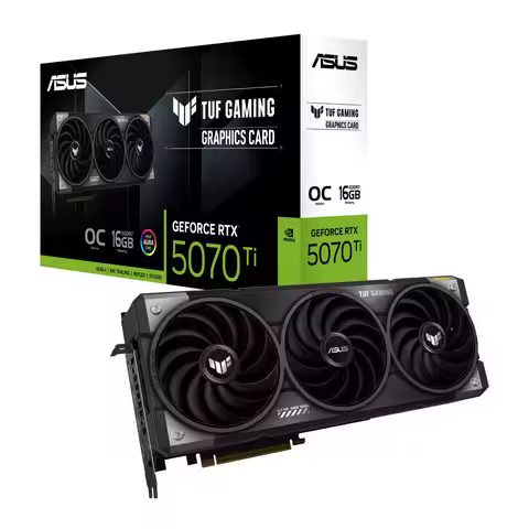 ASUS TUF Gaming RTX 5070 Ti OC 16GB GDDR7 Graphics Card NVIDIA GeForce RTX 5070Ti 2610MHz Boost PCIe