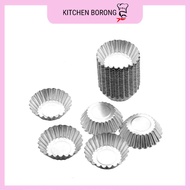 Reusable Acuan Tart Kek Aluminium Shell Egg Tart Mould Hard Shell Cupcake Cookie Mold Cheese Tart Mo