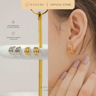KAGUMI Everlast - Barcelona Hoops | Women's Simple Titanium Hoops Earrings