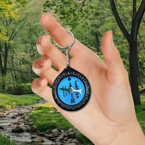 Camping Prayer Compass Keychain Portable Outside Direction Eid Pray Keychain For Camping Exploring M
