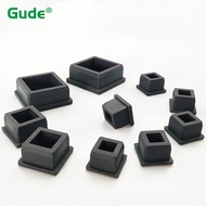 Square Silicone Rubber Plugs 9.6mm~50.6mm Black Hole Caps Blanking End Stopper Furniture Feet Pad