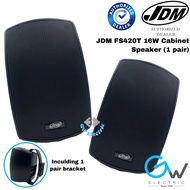 [1 Pair] 4" 16W JDM FS-420T Cabinet Speaker Wall Speaker For Office, Cafe, School 4 Inch FS420T