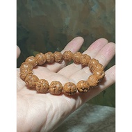 12.5mm dense and high natural oil contents "Dragon Pattern" Peach-Pits carved "God of Real Estate" b